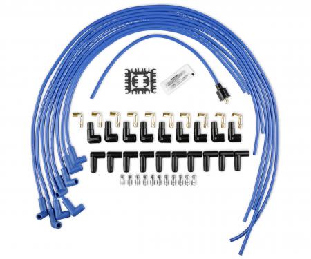 Accel Spark Plug Wire Set, Super Stock Copper Core 8mm, 90 Deg. Boots, Blue 4039B