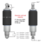 Ridetech Rear HQ Shockwaves, 8000 Series with 4.1" stroke and 1.7" eye 21140801