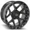 4PLAY Wheels 4P55 - 4PLAY Gen3 4P55 22x10 6x135mm & 6x5.5" -18et in Brushed Black 4P55-22100-6D55-18BBT
