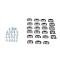 AMD Windshield Reveal Molding Clip Set, 46pcs, 70-76 Duster Demon Dart Sport X385-1370-1S