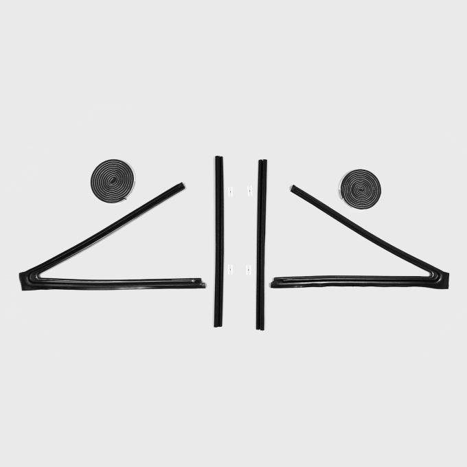 Detroit Muscle Technologies Mopar B Body 68-70 Roadrunner Rear Pop Out Quarter Window Seals & Install Kit BRR6870QS10