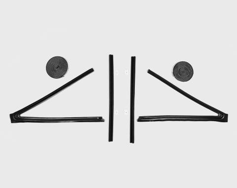 Detroit Muscle Technologies Mopar B Body 68-70 Roadrunner Rear Pop Out Quarter Window Seals & Install Kit BRR6870QS10