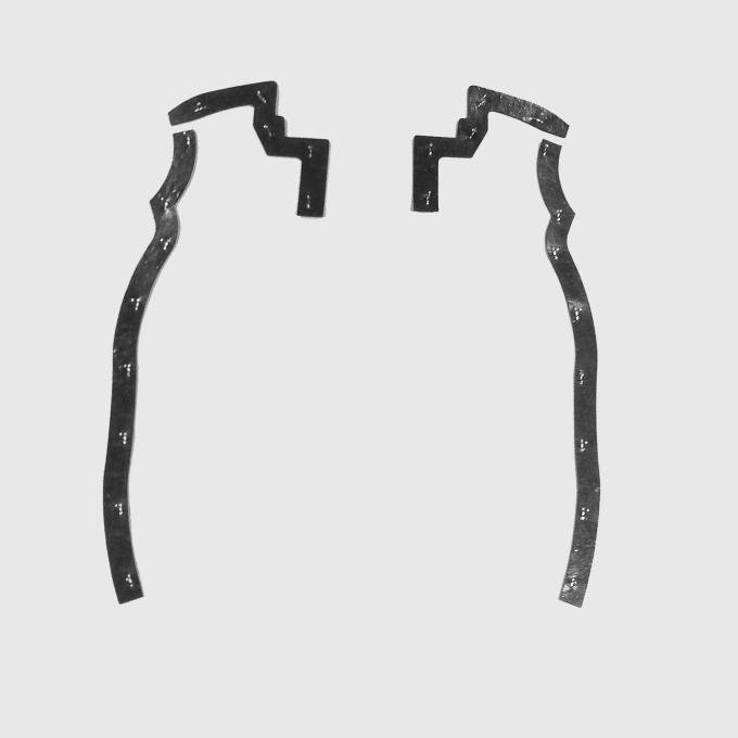 Detroit Muscle Technologies Mopar A Body 64 65 Barracuda Headlight Splash Shields ABA6465SS10