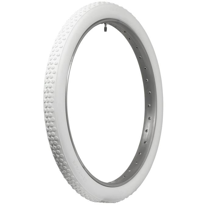 Coker Classic Cycle Clincher Tire All White Button Tread 28x2.50 79350
