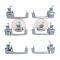 AMD Exterior Door Handles, Inward, Chrome, Pair, 68-70 Dodge Plymouth B-Body T-MP5233