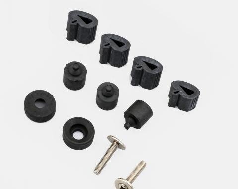 Detroit Muscle Technologies Mopar Dodge Truck 72-93 Hood Bumper Set with SS Studs TRK7293BB01-HOOD