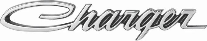 AMD Headlamp Door/Grille Emblem, "Charger" Script, 69 Charger K-2898929