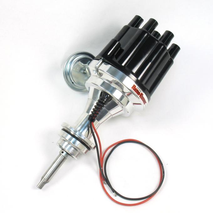 Pertronix Billet Distributor for Mopar 383-400 Engines (Ignitor II) with Vacuum / Mechanical Advance, Black / Female D142700