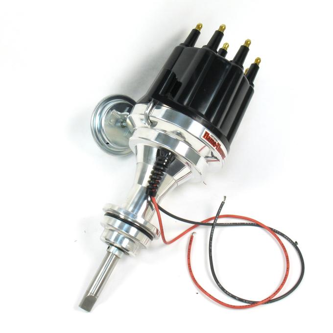 Pertronix Billet Distributor for Mopar 383-400 Engines (Ignitor II) with Vacuum / Mechanical Advance, Black / Male D142710