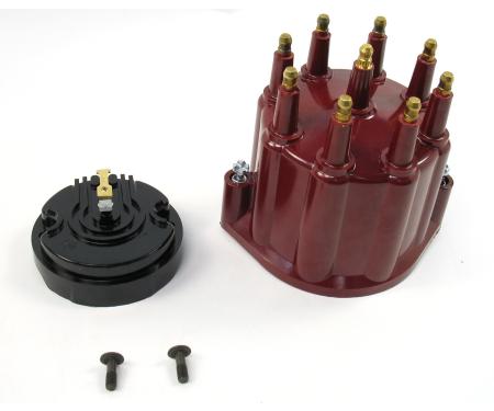 Pertronix Replacement Cap and Rotor Kit for 8 Cylinder Billet Distributors, Red / Male (Service Part Only) D600711