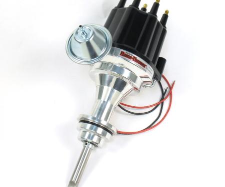 Pertronix Billet Distributor for Mopar 273-360 Engines (Ignitor II) with Vacuum / Mechanical Advance, Black / Male D141710