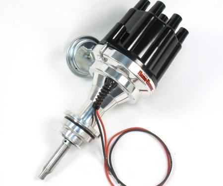 Pertronix Billet Distributor for Mopar 383-400 Engines (Ignitor II) with Vacuum / Mechanical Advance, Black / Female D142700