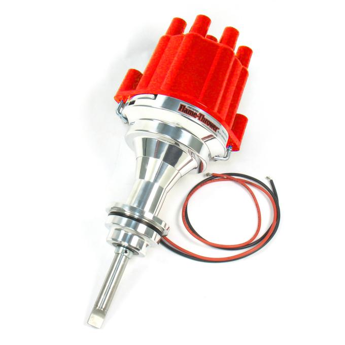 Pertronix Billet Distributor for Mopar 273-360 Engines (Ignitor II) with Mechanical Advance, Red / Female D141801