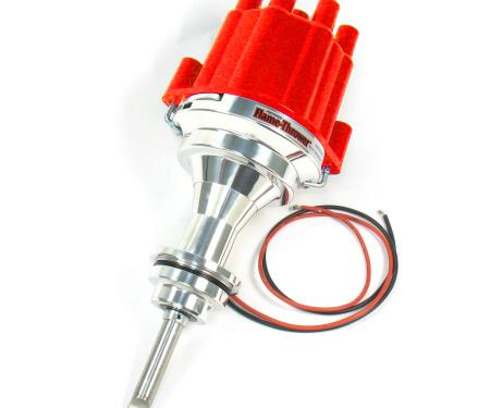 Pertronix Billet Distributor for Mopar 273-360 Engines (Ignitor II) with Mechanical Advance, Red / Female D141801