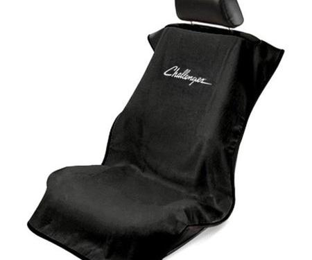 Seat Armour Challenger Seat Towel, Black with Script SA100CHLB