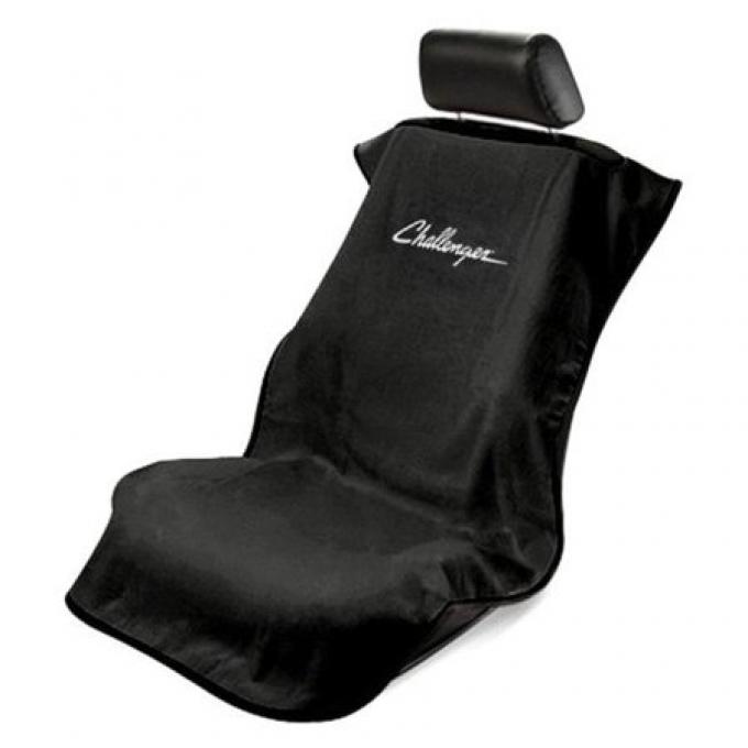 Seat Armour Challenger Seat Towel, Black with Script SA100CHLB