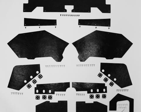 Detroit Muscle Technologies Mopar C Body 70-71 Plymouth Fury & Sport Fury MEGA Splash Shield Set CFU7071SS90-HIDEAWAY