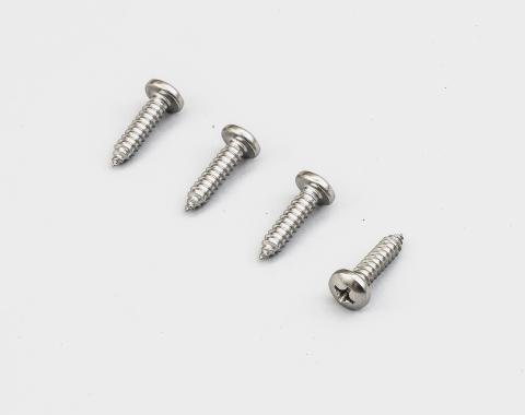 Detroit Muscle Technologies Mopar E Body 70-74 Armrest Arm Rest Pad Attaching Screws STAINLESS Set 4pc EXX7074AR01-4