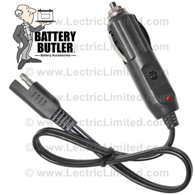 Lectric Limited 1935-2012 American Motors / Chrysler / DeSoto / Dodge / Plymouth / Ford / Mercury / Buick / Cadillac / Chevrolet / GMC / Oldsmobile / Pontiac / Jeep / Studebaker / Volkswagen Battery Butler – Cigarette Lighter & Power Plug Adapter BBPA101