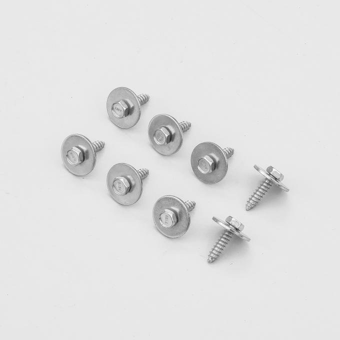 Detroit Muscle Technologies Mopar E Body 70-74 Barracuda Cuda Headlight Plastic Splash Shield Screws Fasteners 8pc CHR6035041-8