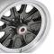 Legendary Wheels HB45, 15 X 7 In., 5 X 4.5, 4.25 BS, Charcoal/Machined LW90-50754B