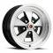 Legendary Wheels Flat 5, 15 X 7 In., 5 X 4.5, 4.25 BS, Gloss Black/Machined LW67-50754A