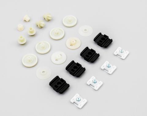 Detroit Muscle Technologies Mopar E Body 70-72 Door Window Glass Roller Hardware Kit EXX7072DX01