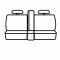 Covercraft 1998-2003 Dodge Durango Precision Fit Endura Second Row Seat Covers GTD1197ENCB