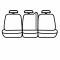 Covercraft 1997-2004 Dodge Dakota Precision Fit Endura Second Row Seat Covers GTD1183ENBK