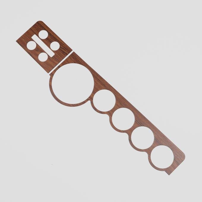 Detroit Muscle Technologies Mopar E Body 70 Challenger Non Rallye Dash Overlay - KASHMIR (Teak) Woodgrain .032" plastic backing ECH7070OL36-KASHMIR