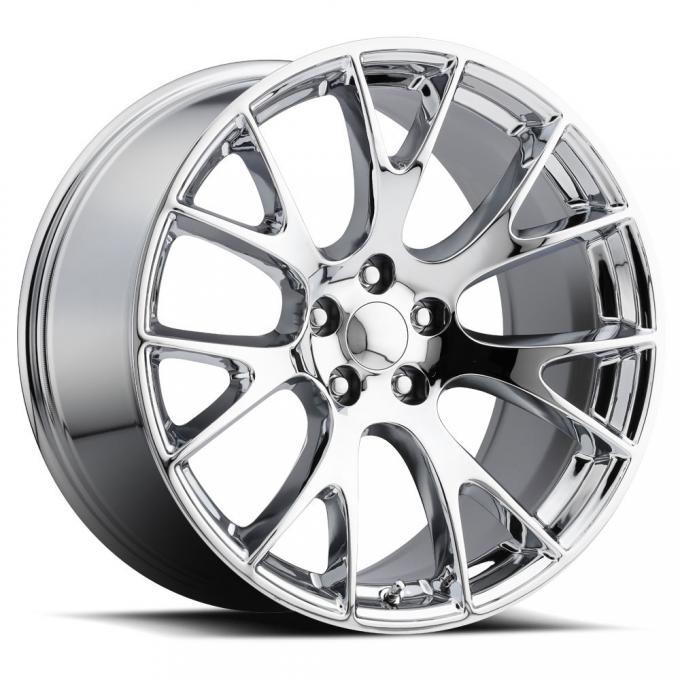 Factory Reproductions Hellcat Wheels 22X10 5X115 +18 HB 71.5 Hellcat Chrome With Cap FR Series 70 70210181501