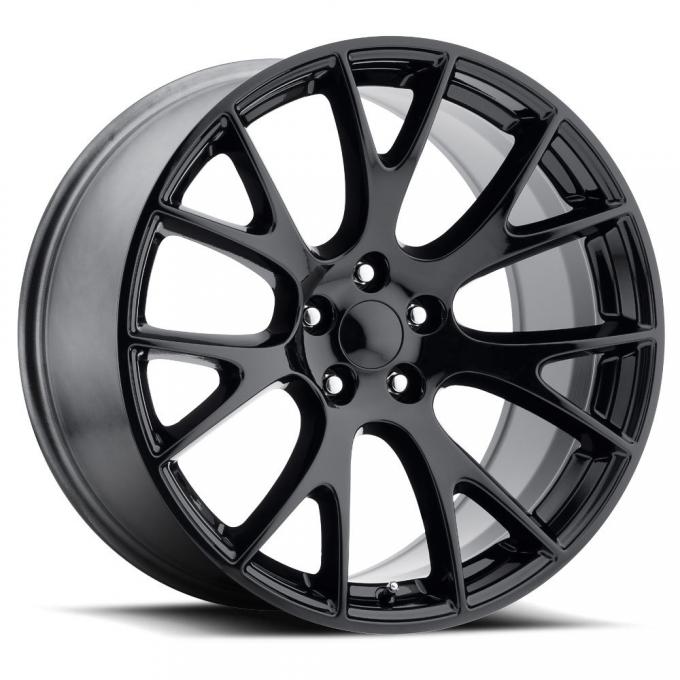 Factory Reproductions Hellcat Wheels 20X10.5 5X115 +25 HB 71.5 Hellcat Gloss Black With Cap FR Series 70 70015251502