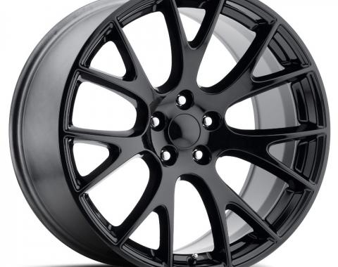 Factory Reproductions Hellcat Wheels 20X10.5 5X115 +25 HB 71.5 Hellcat Gloss Black With Cap FR Series 70 70015251502