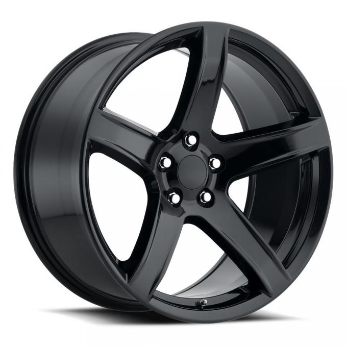 Factory Reproductions Hellcat Wheels 20X9.5 5X115 +15 HB 71.5 Hellcat HC2 Gloss Black With Cap FR Series 77 77095151502