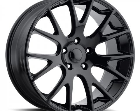 Factory Reproductions Hellcat Wheels 20X10 5X5 +45 HB 71.5 Jeep Hellcat Gloss Black With Cap FR Series 70 70010455002