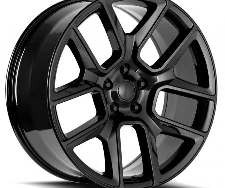 Factory Reproductions Ram 1500 Wheels 22X9 5X5.5 +15 HB 77.8 19 Ram 1500 Gloss Black With Cap FR Series 76 76290155502