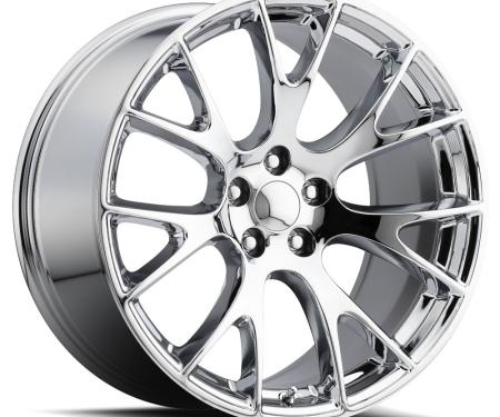 Factory Reproductions Hellcat Wheels 22X9 5X115 +18 HB 71.5 Hellcat Chrome With Cap FR Series 70 70290181501