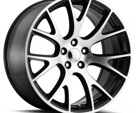 Factory Reproductions Hellcat Wheels 20X9.5 5X115 +15 HB 71.5 Hellcat Black Machine Face With Cap FR Series 70 70095151507