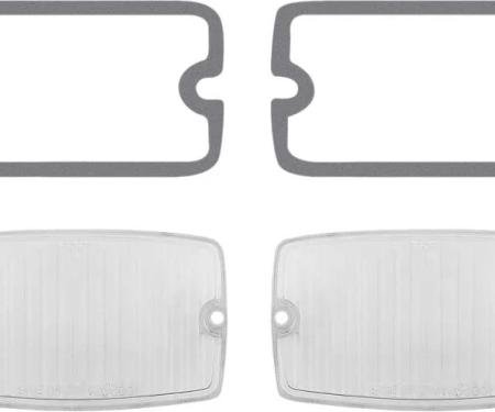 AMD Park Lamp Lenses, with Gaskets, 4pc Set, 73-76 Plymouth A-Body X135-1073-S