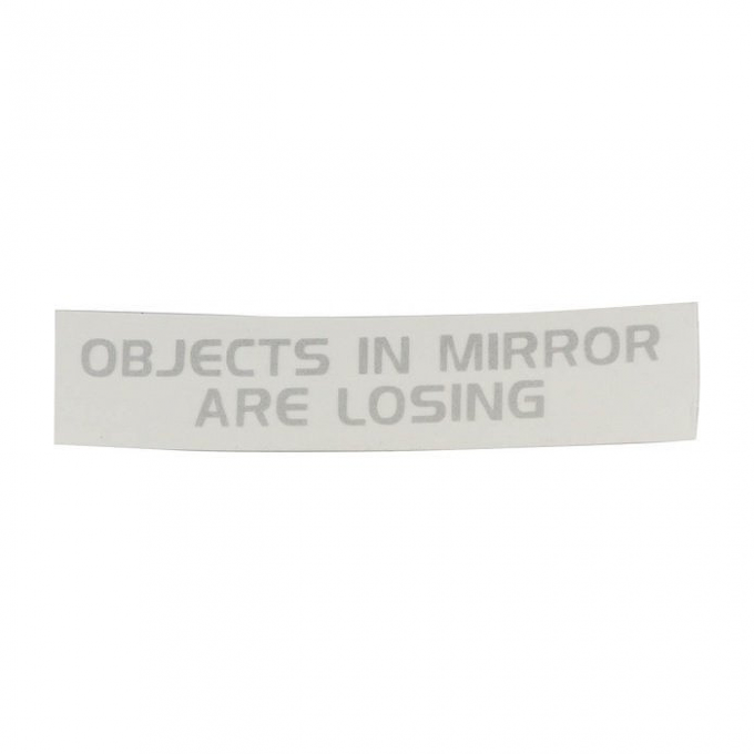 Mirror Decal, Rearview, Objects In Mirror Are Losing, 3 Inch