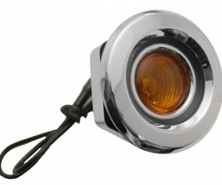 AMD Front Side Marker Lamp Assembly, Amber, LH or RH, 68 Plymouth A Body and B-Body T-MP4150