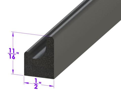Metro Moulded Parts 1949-1970 Dodge / Austin Healey / Jaguar Door Side and Trunk Seal. Sponge Rubber. Sold by the Foot LP 40-B