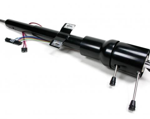 ididit 1970-74 Cuda/Challenger Tilt Floor Shift Steering Column with Ignition - Black Powder Coated 1620820051