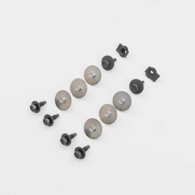 Detroit Muscle Technologies Mopar B Body 66-70 Rear Under Fender Metal Splash Shield Fastener Screw Set - STAINLESS BXX6670SS80-FASTENERS