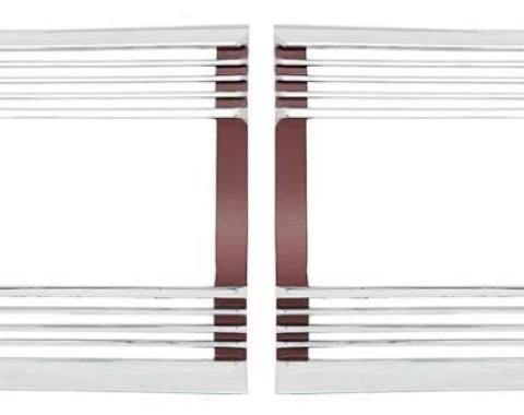 AMD Tail Lamp Bezels with Red Inners, LH/RH Pair, 67 GTX Satellite K-MB2161