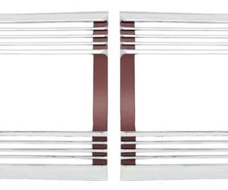 AMD Tail Lamp Bezels with Red Inners, LH/RH Pair, 67 GTX Satellite K-MB2161