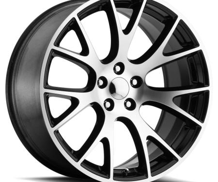 Factory Reproductions FR 70 &ndash; Dodge Hellcat Replica Wheels 20x9.5 5x115 +15 HB 71.5 Hellcat Black Machine Face with Cap 70095151507