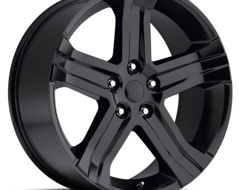 Factory Reproductions FR 69 &ndash; Ram Truck Rt Replica Wheels 22x9 5x5.5 +20 HB 77.8 2013 Dodge Ram Rt Gloss Black with Cap 69290205502