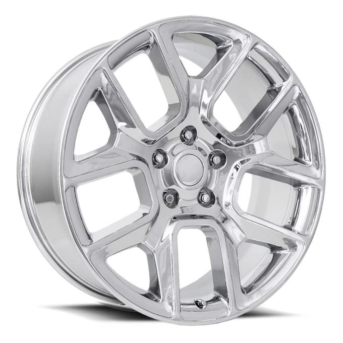 Factory Reproductions FR 76 &ndash; Ram Truck 1500 Replica Wheels 24x10 5x5.5 +25 HB 77.8 19 Ram 1500 Chrome with Cap 76410255501