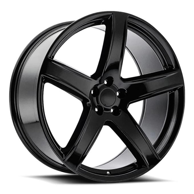 Factory Reproductions FR 77 &ndash; Dodge Hellcat HC2 Replica Wheels 24x10 5x5.5 +25.4 HB 77.8 Hellcat HC2 Gloss Black with Cap 77410255502